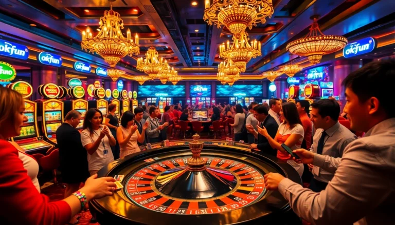 Join the excitement at the casino with okfun, where thrilling roulette and vibrant slot machines await eager players.